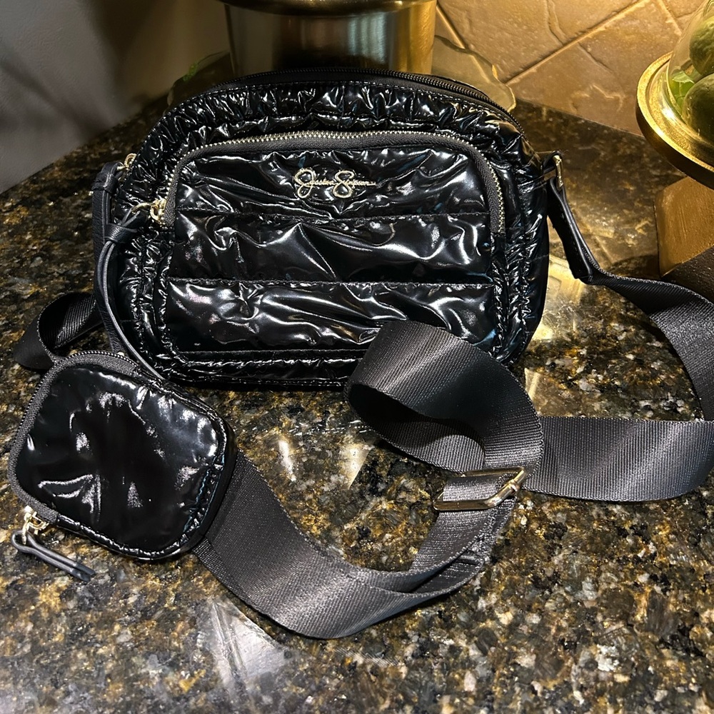 Jessica Simpson Black Portia Crossbody Bag